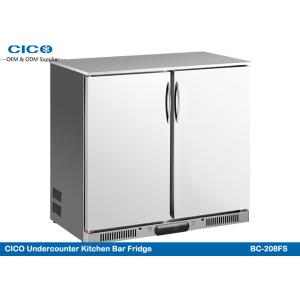 Silvery Beer Cooler Refrigerator , Under Bench Freezer 208L Capacity CE