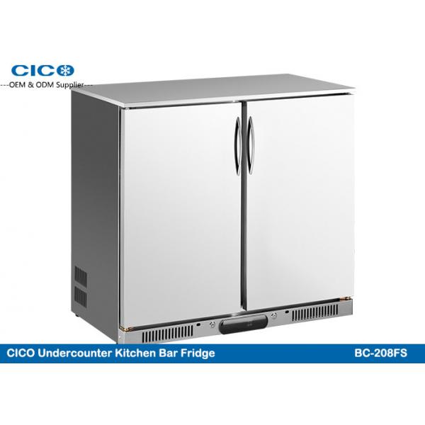 Silvery Beer Cooler Refrigerator , Under Bench Freezer 208L Capacity CE