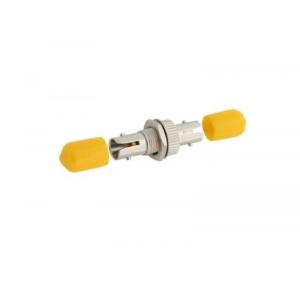 Yellow Simplex ST To ST Fiber Optic Adapter Metal Materials For Ftth Network