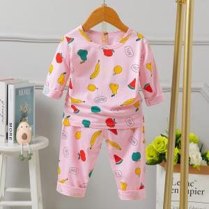 95% Cotton Matching Childrens Pjs Top And Trousers Set 50cm 54cm Bust Skin