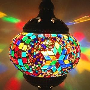 Mediterranean style Art Deco handmade Turkish Mosaic Pendant Lamp(WH-DC-18)