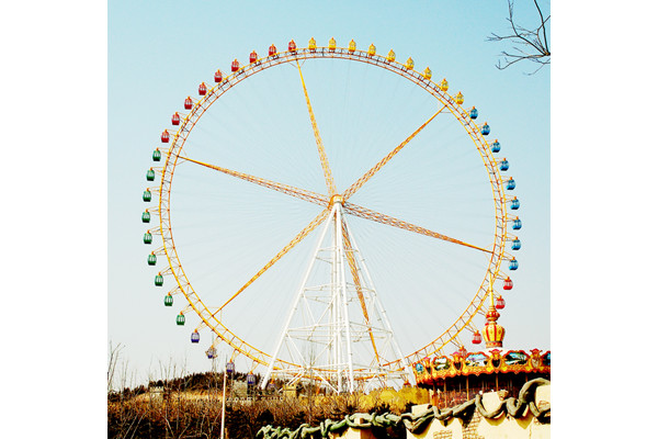 Thrilling Fairground Ferris Wheel White Color With Double Side RGB Lights