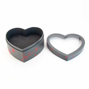 Customized Heart Shape Ppaer Boxes Cardboard Box With Window