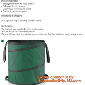 Collapsible Leaf Oxford Biodegradable Garden Leaf Collector Bag POP UP Durable