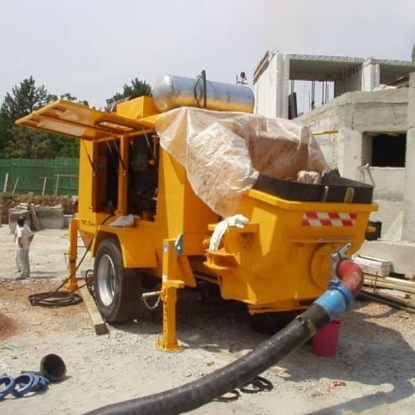 Quality High Efficiency Mini  diesel Concrete Pump  Diesel Concrete Trailer Pump with Remote Concrete Pump   Construction Machinery wholesale