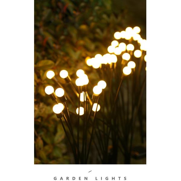 Solar Powered Outdoor Lights 2V 80mA Swaying Solar Garden Firefly Lights Firefly
