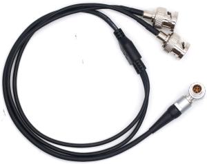 Cheap Sound Devices BNC Timecode Cable 0B 5 Pin Right Angle To Double BNC for sale