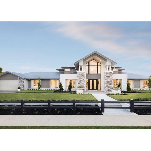 Quality ICC EN-1090 2 Storey Prefabricated Light Steel Framing Villa House With Big Windows wholesale