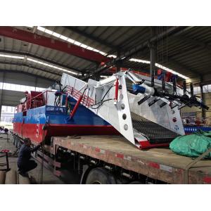 Cheap 75 Kw Diesel Powered Aquatic Grass Cutter Boat With Wheel Driven Mode for sale