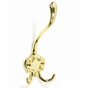 Cheap Bright Wall Coat Hooks , Chrome Coat Hooks Heavy Duty Gold Look for sale