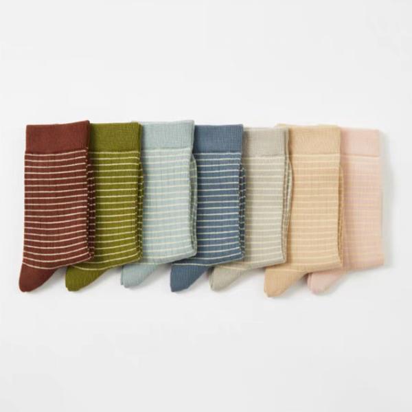 Custom Striped Vintage Soft Bamboo Cotton Crew Socks