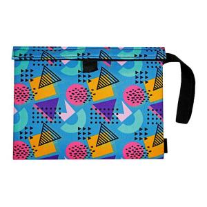 China Funky Ocean Blue Carbon Smell Proof Bags 9X7 With Convenient Handle on sale