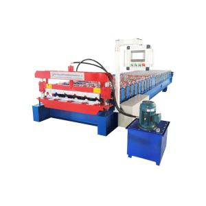 PLC Control Roofing Sheet Roll Forming Machine Raw Material PPGI / PPGL /