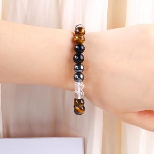 Handmade Elastic Natural Crystal Gemtone Bead Protection Bracelet for Healing