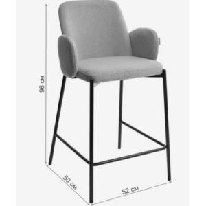 Cheap Stylish Adjustable Fabric Bar Stool with Backrest 250 Lbs Capacity for sale