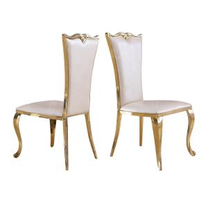 Restaurant ODM SS Dining Chairs With Upholstered Seat Cushion