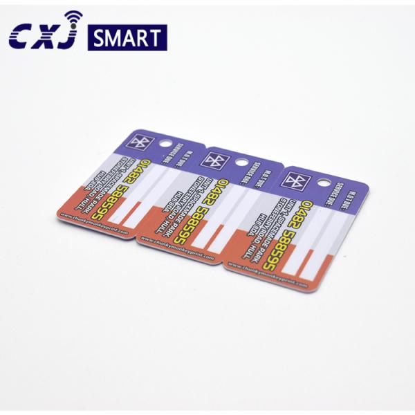 0.76mm 0.84mm Plastic PVC Card Key Tag ODM 3 Up Hot stamping Printing