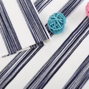 Environmental Elastic Smooth And Soft Striped Knit Fabric 100kg For T-Shirt