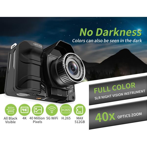 Full Color Image Intensifier Night Vision 4K Black Visibility Ultra HD Digital