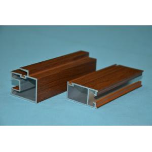 6063-T5 Aluminium Extrusion Profile For Residential Building With Wooden Color