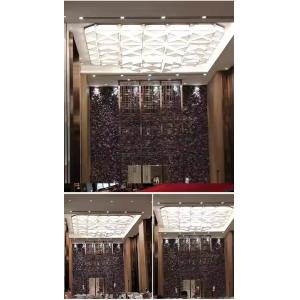 Rectangular Geometric Pattern LED Lamp Aluminum Body Chandelier For Restaurant