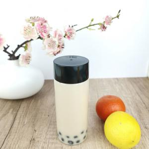 China Milk Empty 300ml PET Plastic Screw Cap Jars With Cap on sale