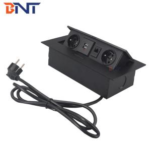 with muti-functional configuration usb charger media hidden pop up tabletop