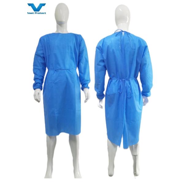 120*140cm AAMI Level1/2/3 Waterproof Disposable Isolation Gown with Adequate