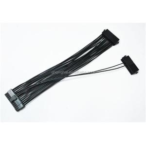 Dual PSU Power Supply 24 pin With Cable Comb ATX Motherboard Adapter Connector