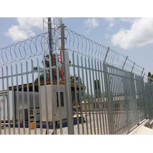 CE No Climb Commercial Security Fence , 2700mm Galvanized Palisade Fencing