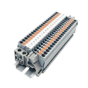 PT 2.5 Din Rail Mounted Connector Push In Connection Spring Clamp Terminal