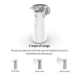 Modern Design Silent Handheld Portable Nebulizer White With One Button Switch