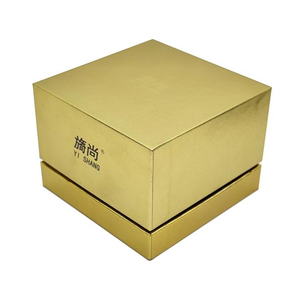 Free Sample Customized Cardboard Gold Gift Jars for Skincare Packaging and Customized