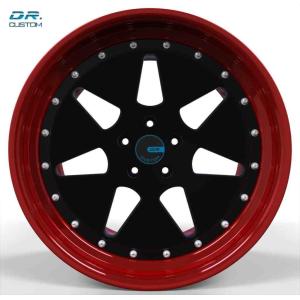 Cheap 23 Inch Deep Dish Forged Wheels Rims PCD 5-139.7 Brushed Red for sale