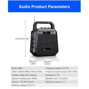 Wireless Bluetooth Speaker Echo Recorder Portable Trolley Speaker UHF 2.4Ghz