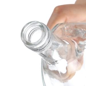 Hot Stamping Glass Bottle for Vodka Whisky Liquor Customize Cap and Surface