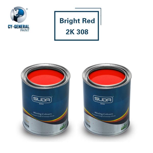 Bright Red 2K Topcoat Acrylic Coating Auto Paint Automotive Collision And