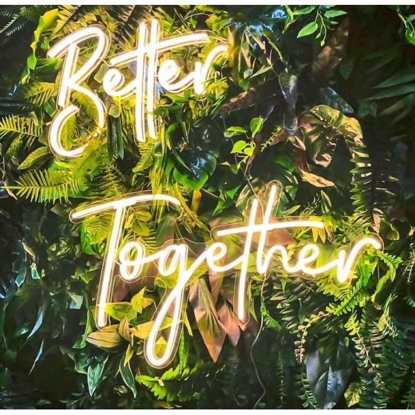 Better Toether Til Death LED Light Up Custom Neon Open Beer Bar Custom Neon