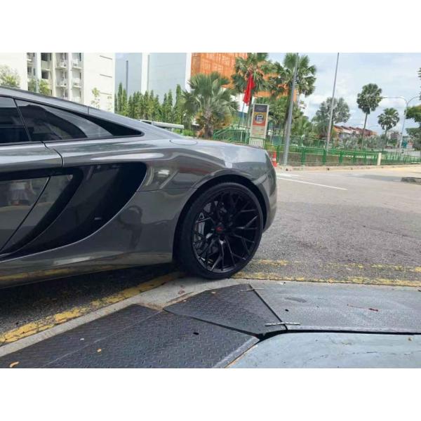 20 inch staggered 5*112 black milled forged alloy wheels for McLaren