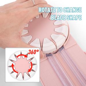 12 Functions Pink Paper Cutter for DIY Crafts and Circle Trimming A Must-Have