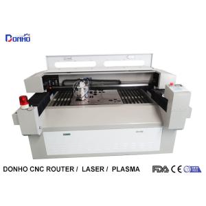 Metal / Fabric Laser Cutting Machine , Industrial CNC Fabric Cutter With Alarm