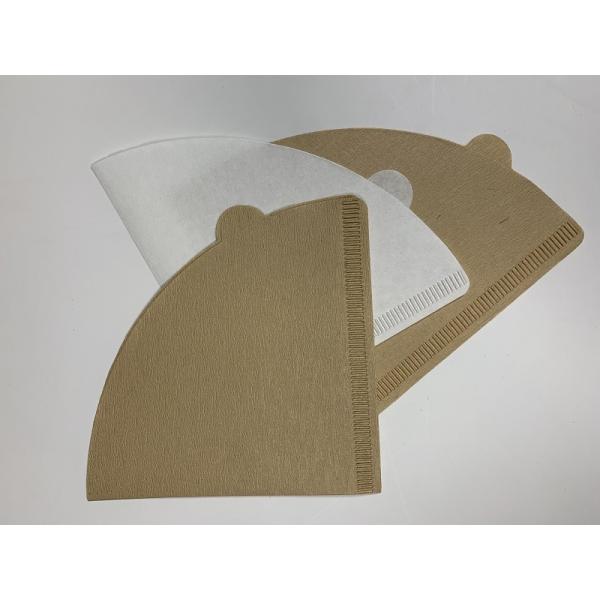 Quality Natural Color Coffee Filter Papers White 10.2x13.4mm Customized Logo Printing wholesale