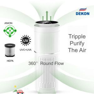 CAR air purifier and sterilizer with UVC led lamp + photocatalyst filter, Anion,