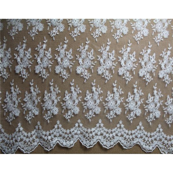 Quality Diamond Mesh based Crown Style Embroidery Lace Fabric Crown for Women's Clothes wholesale