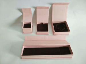 China Natural Color Jewelry Paper Boxes Flip Top Bangle Storage With Magnetic Catch on sale