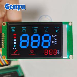 Cheap Customized VA LCD Display Blue Digits 7 Segment Screen COB+Zebra 4.5V Supply for sale