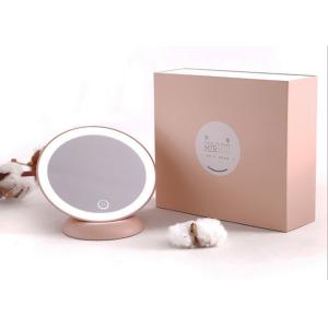 Touch Screen Makeup Mirror Power Bank 500mA Built - In Adjustable LED Light