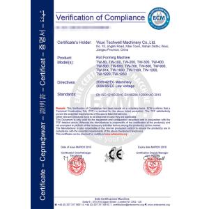 Wuxi Techwell Machinery Co., Ltd Certifications