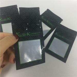 UV print KUSH PE Prevent children from opening tobacco bags with window