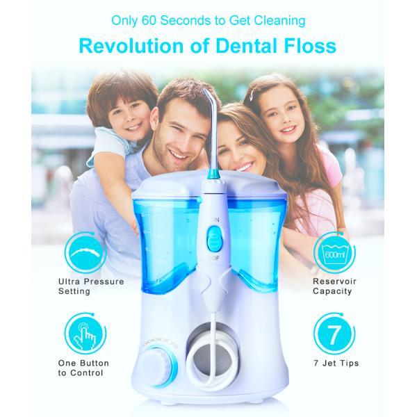 Freshening breath FDA Dental Oral Irrigator Water Flosser For Family